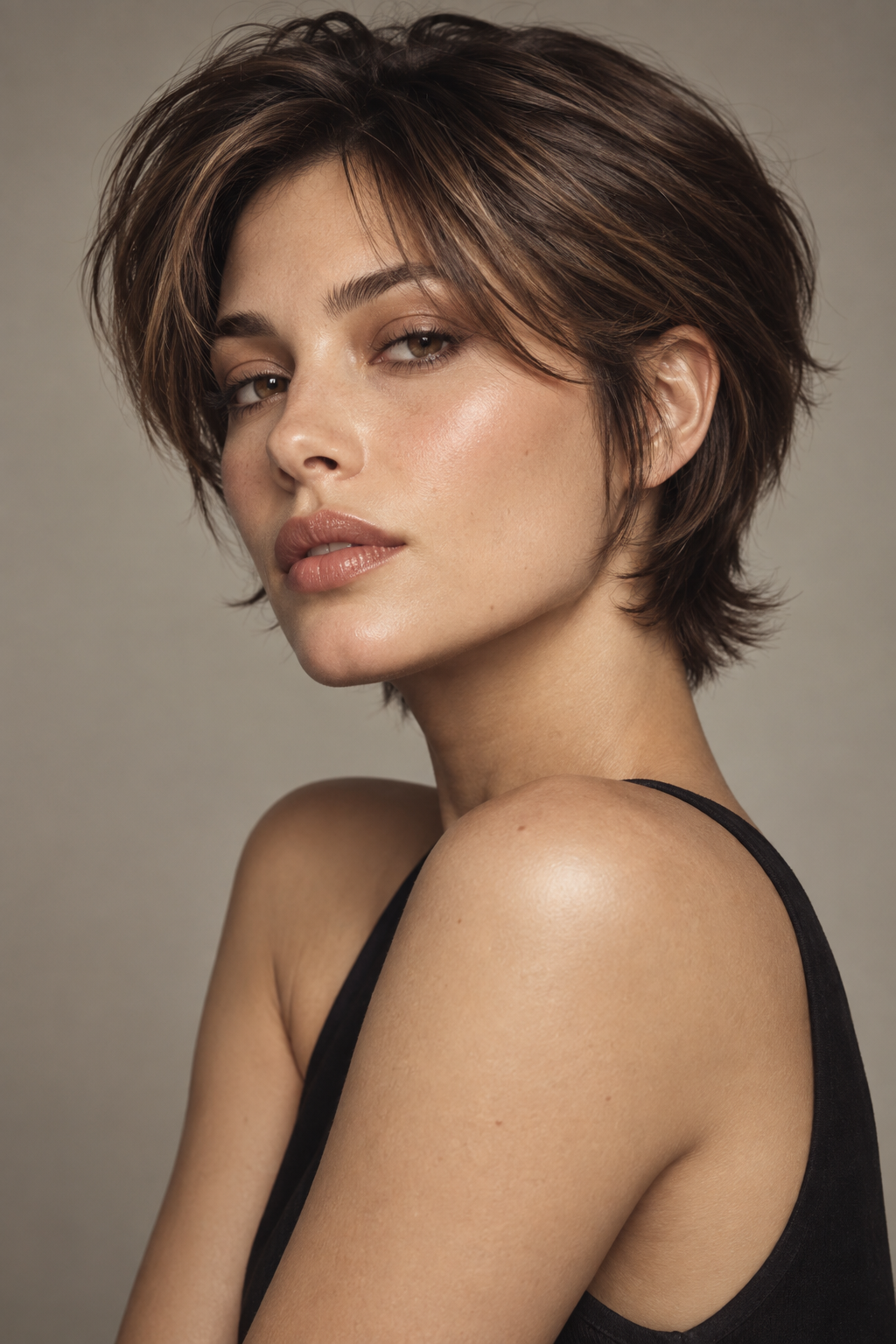 90s bixie cut: sleek layered 90s bixie