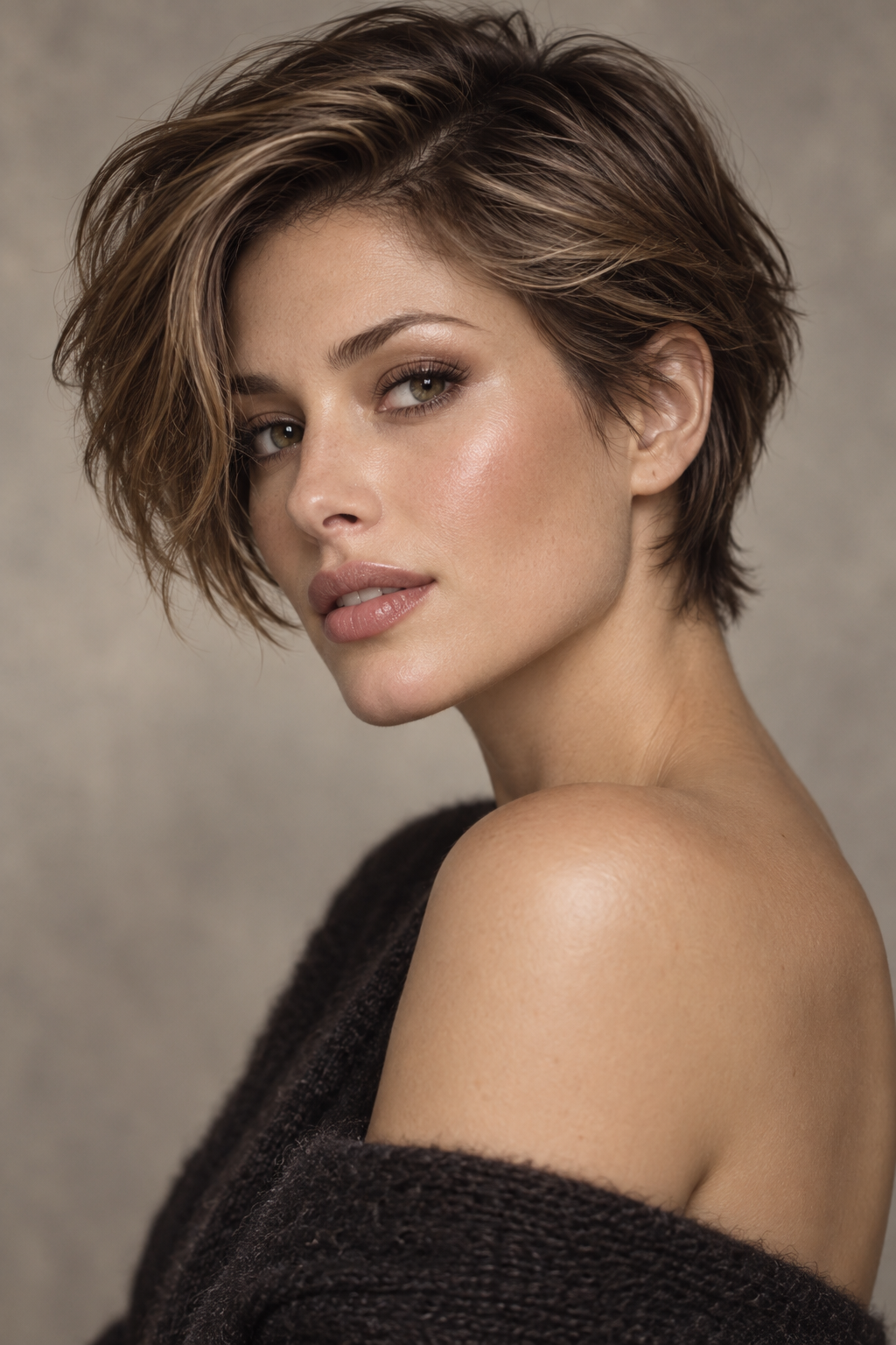 90s bixie cut: side-swept 90s bixie