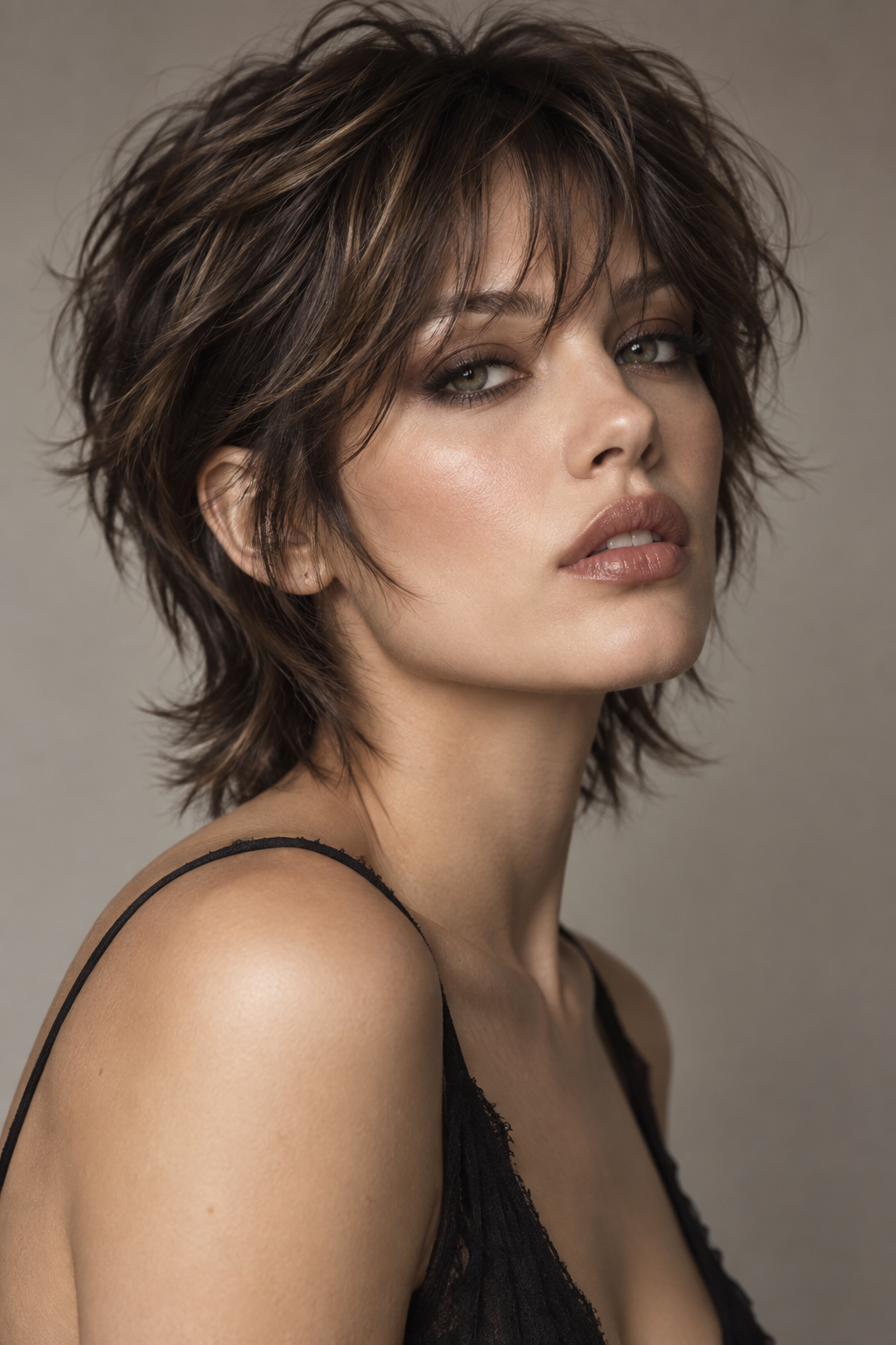 wash and wear hairstyles: shaggy rocker 90s bixie