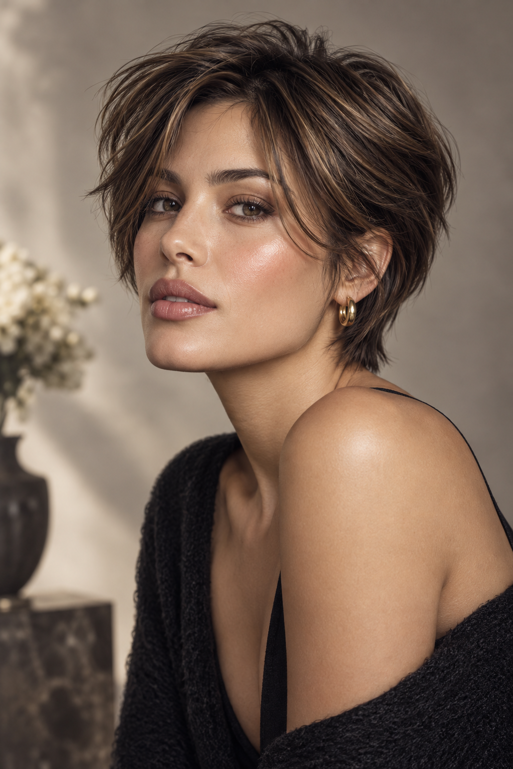 wash and wear hairstyles: sleek layered 90s bixie