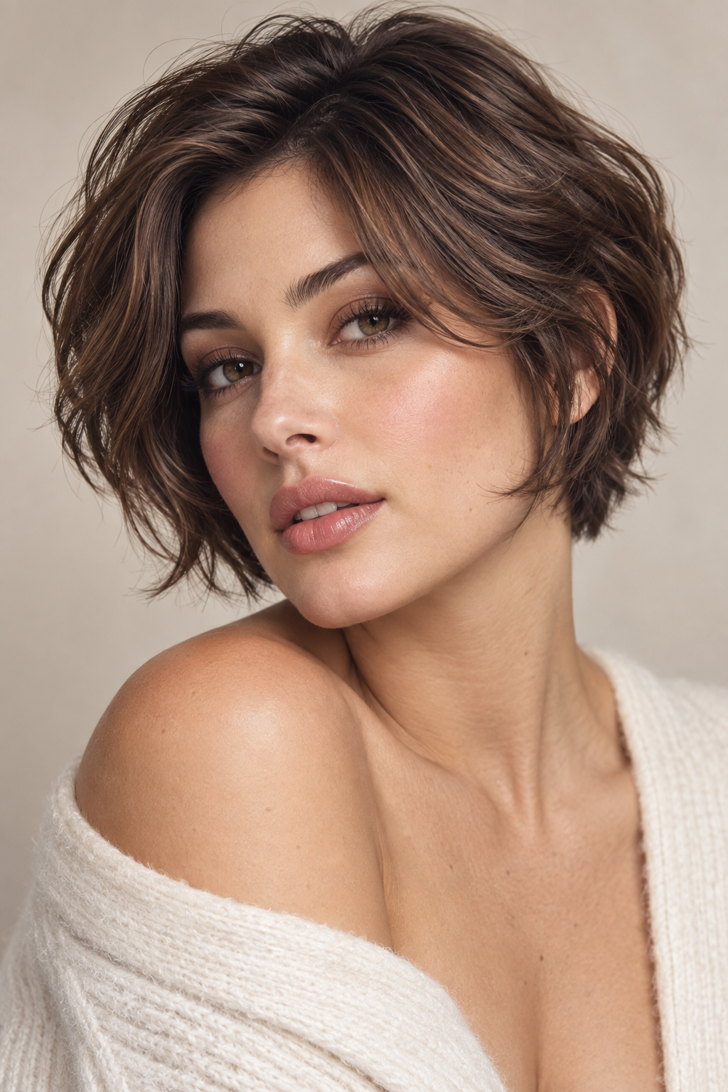 wash and wear hairstyles: rounded bixie bob