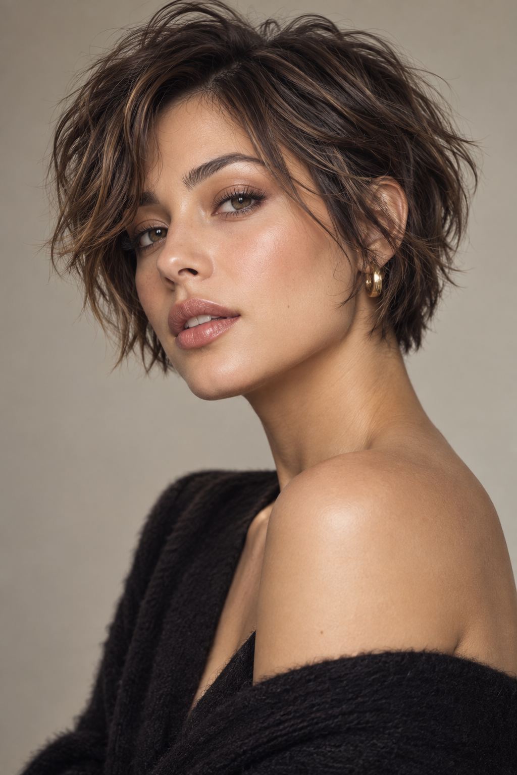 wash and wear hairstyles: textured pixie-bob bixie