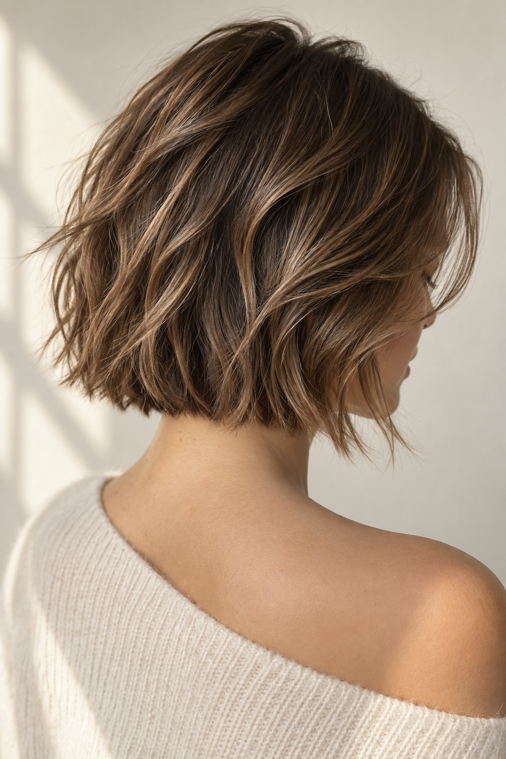 choppy bob hairstyles: textured choppy bob