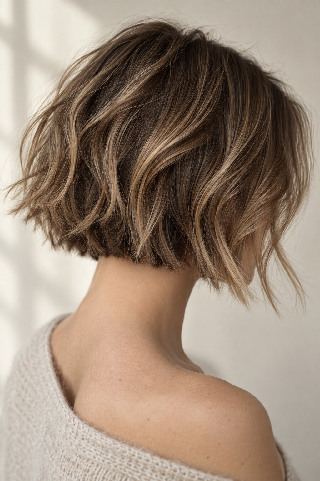 choppy bob hairstyles: choppy bob with highlights