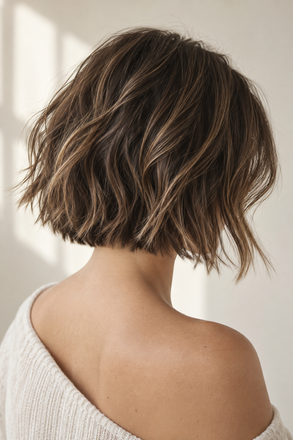 choppy bob hairstyles: jaw-length choppy bob