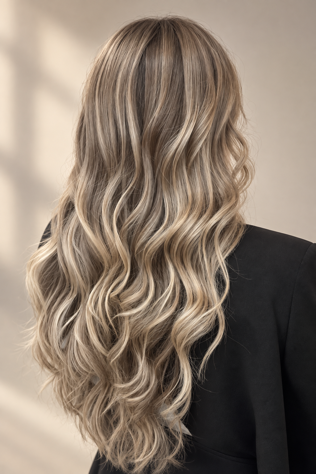 long silver straight hair: ash blonde curls