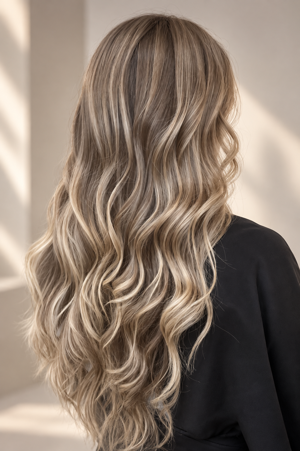 long silver straight hair: soft ash blonde ends