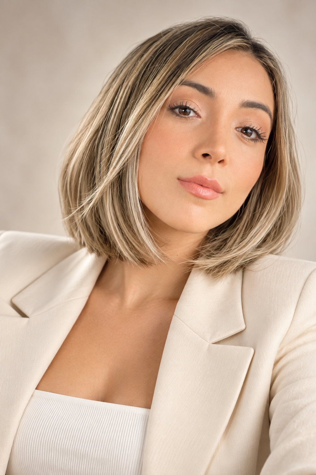 low lights for blonde hair: blonde bob with lowlights