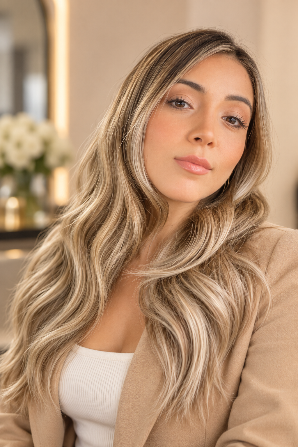 low lights for blonde hair: glossy blonde lowlights