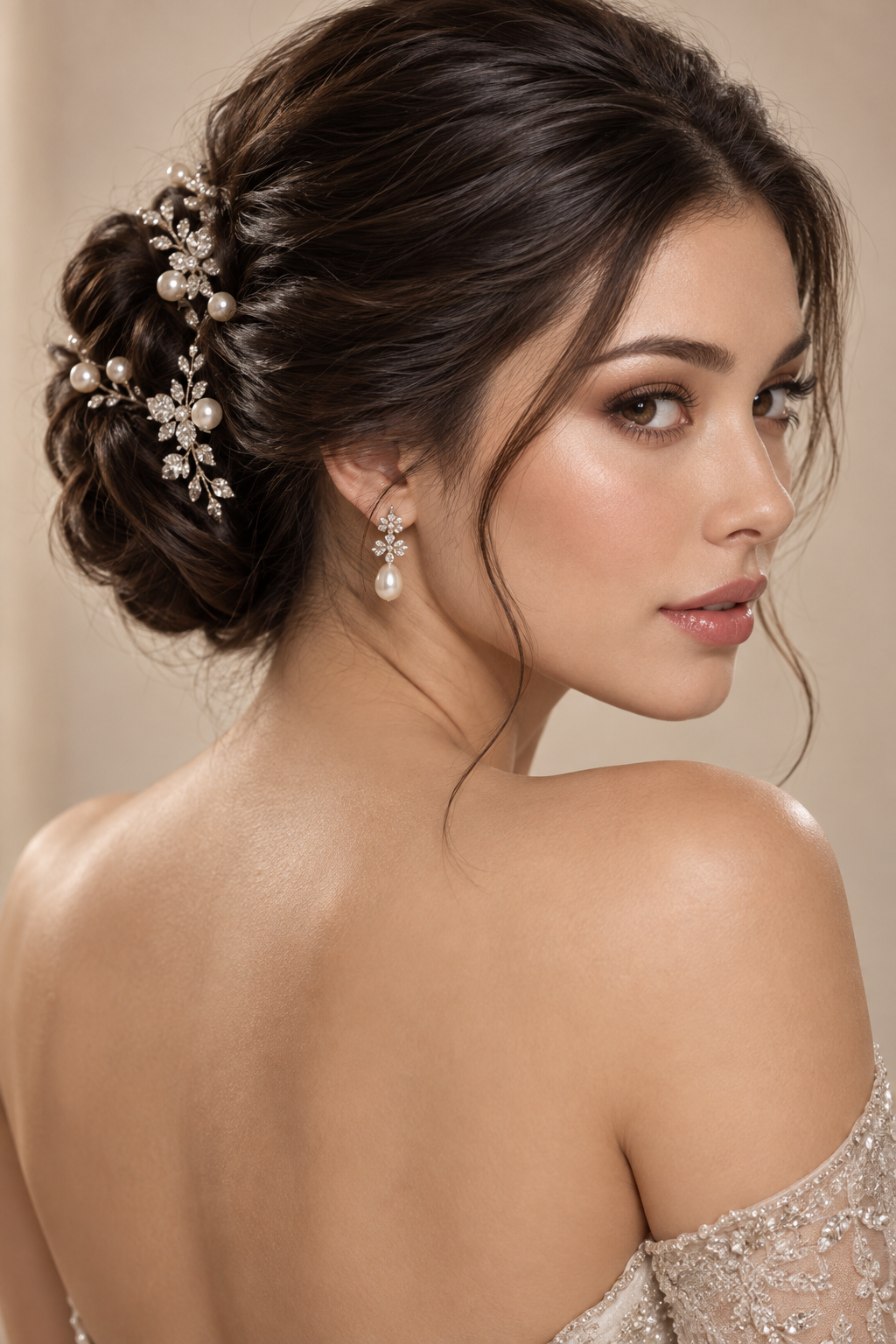Jeweled chignon mother of the bride updos