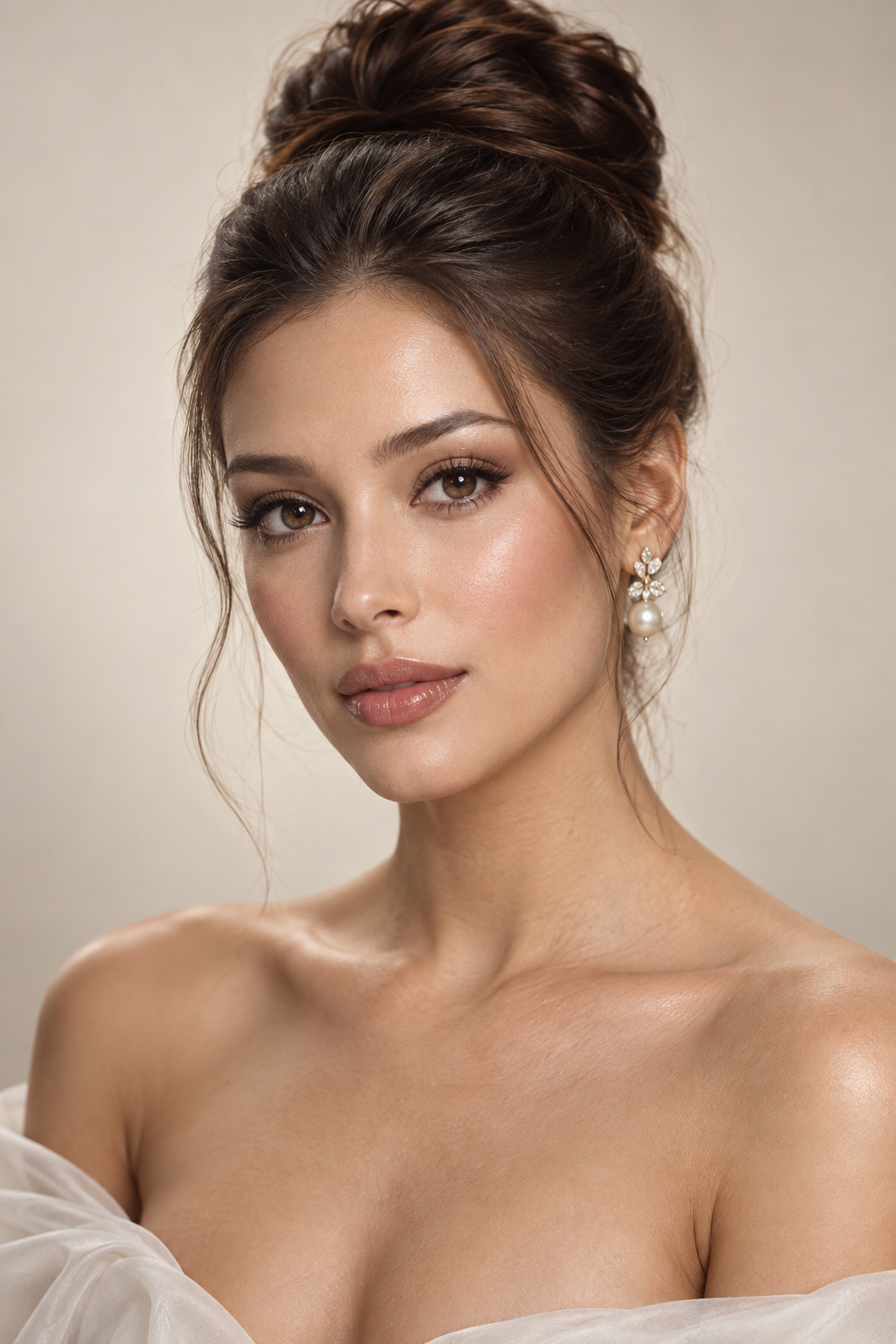 High formal bun mother of the bride updos