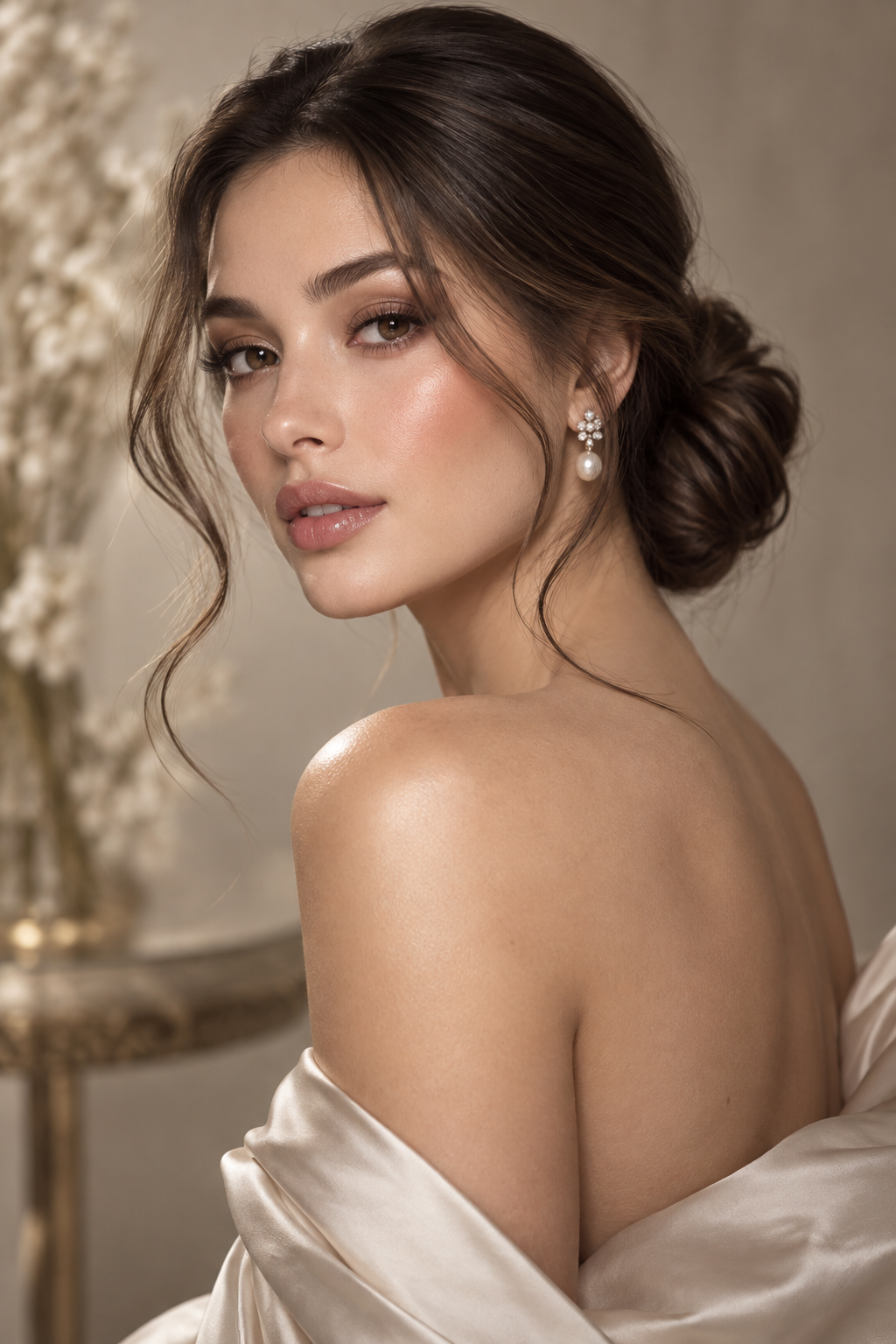 Low side bun mother of the bride updos