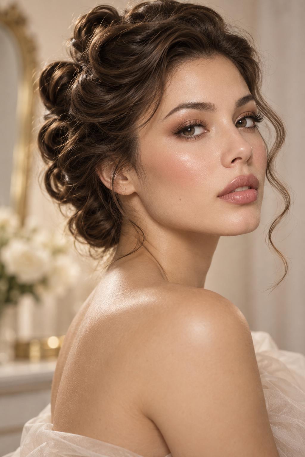 Pinned curls mother of the bride updos