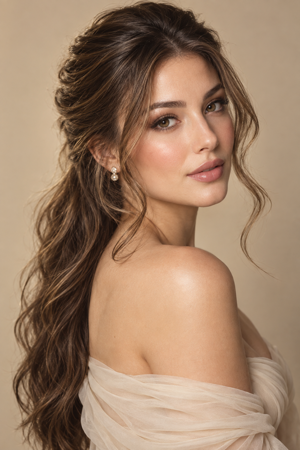Soft half-up finish mother of the bride updos