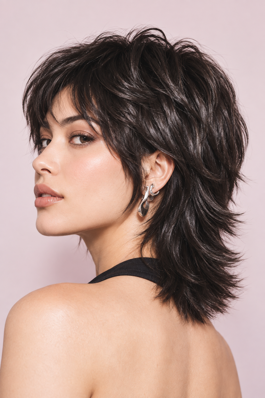 short ear length hairstyles: ear-length shag