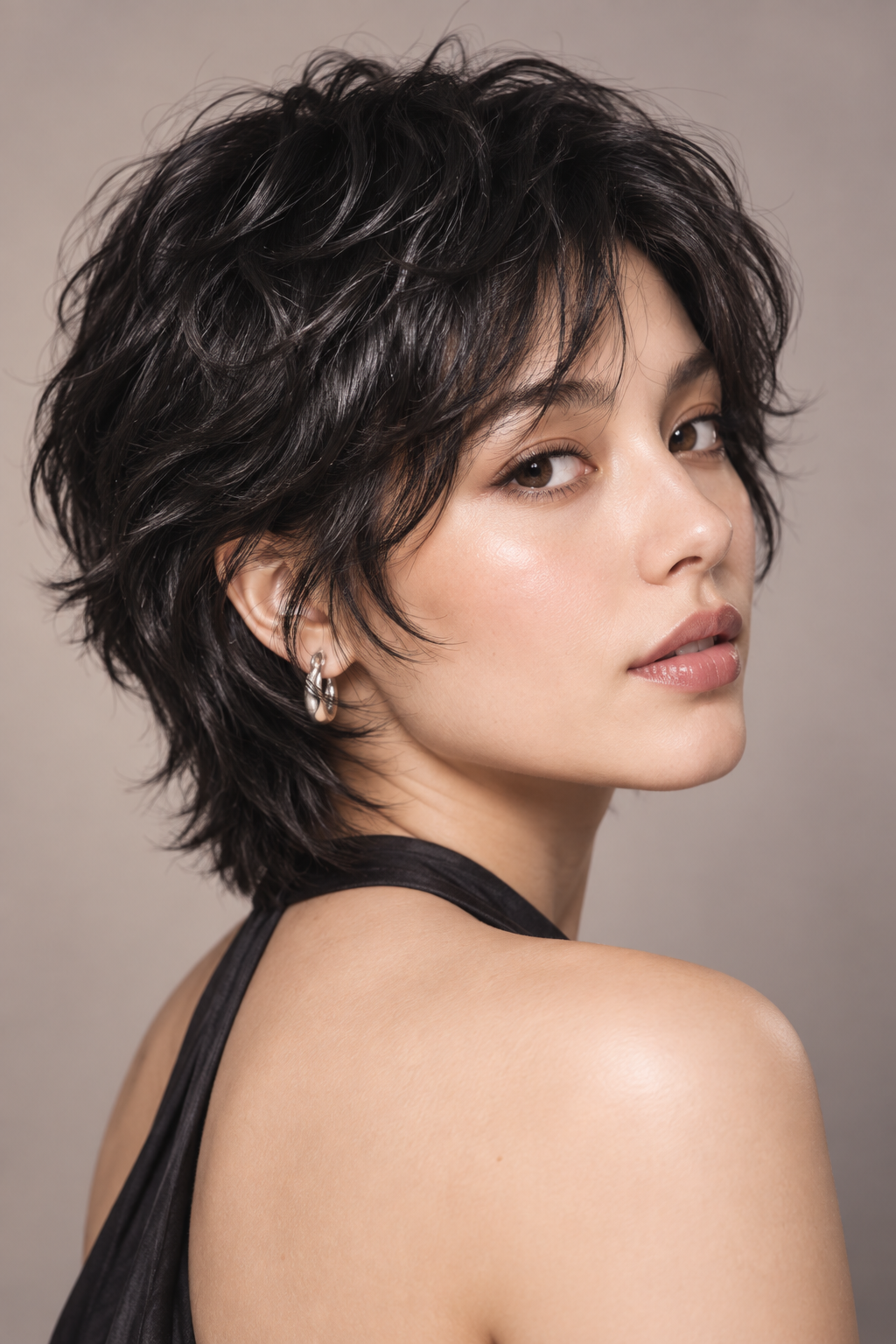 short ear length hairstyles: curly ear-length cut