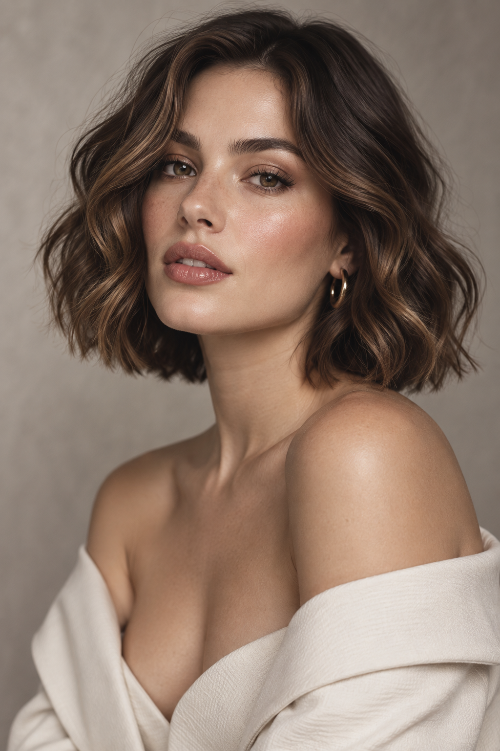 wavy bob haircuts: blunt wavy bob