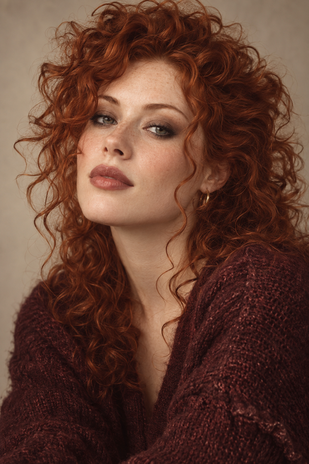 90s grunge hairstyles: fiery red curls