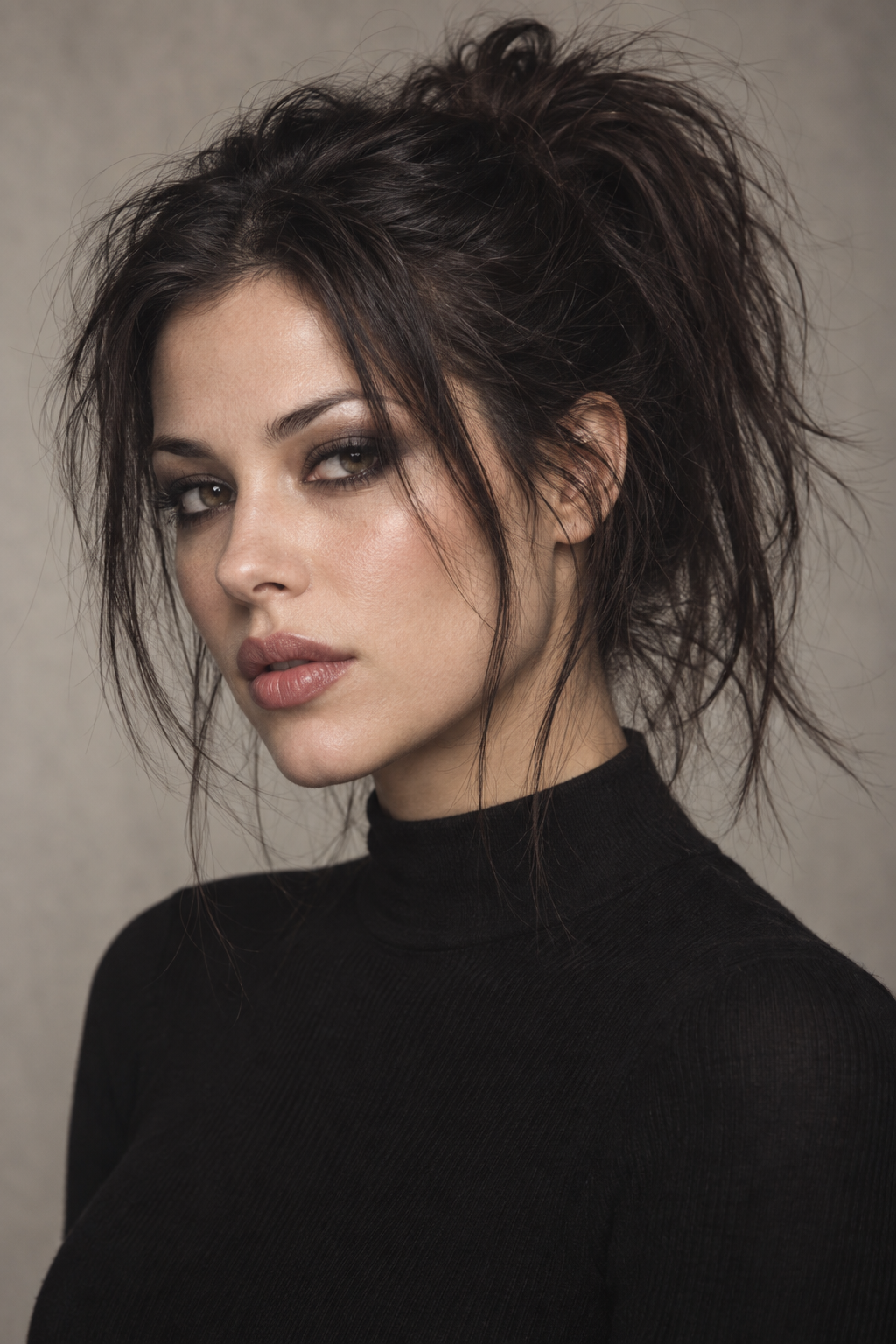 90s grunge hairstyles: messy grunge ponytail