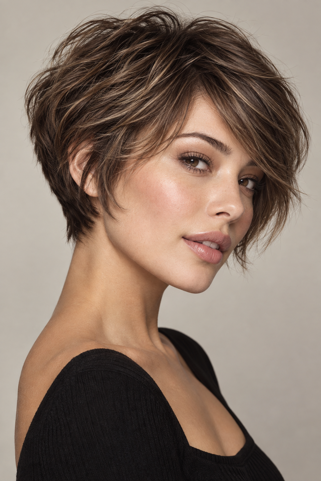 short layered haircuts: piecey razor crop