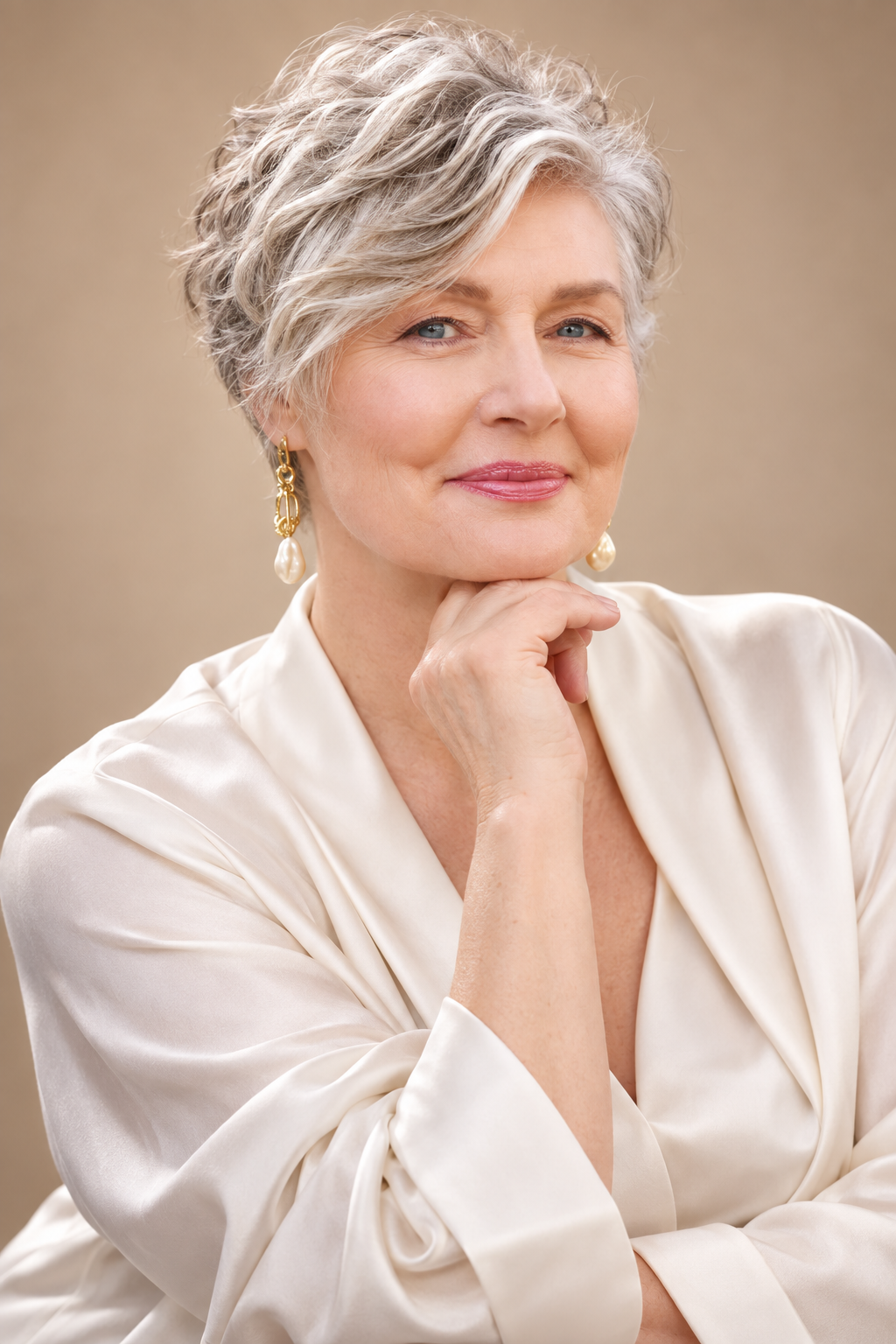 hairstyles for women over 70: rounded crop