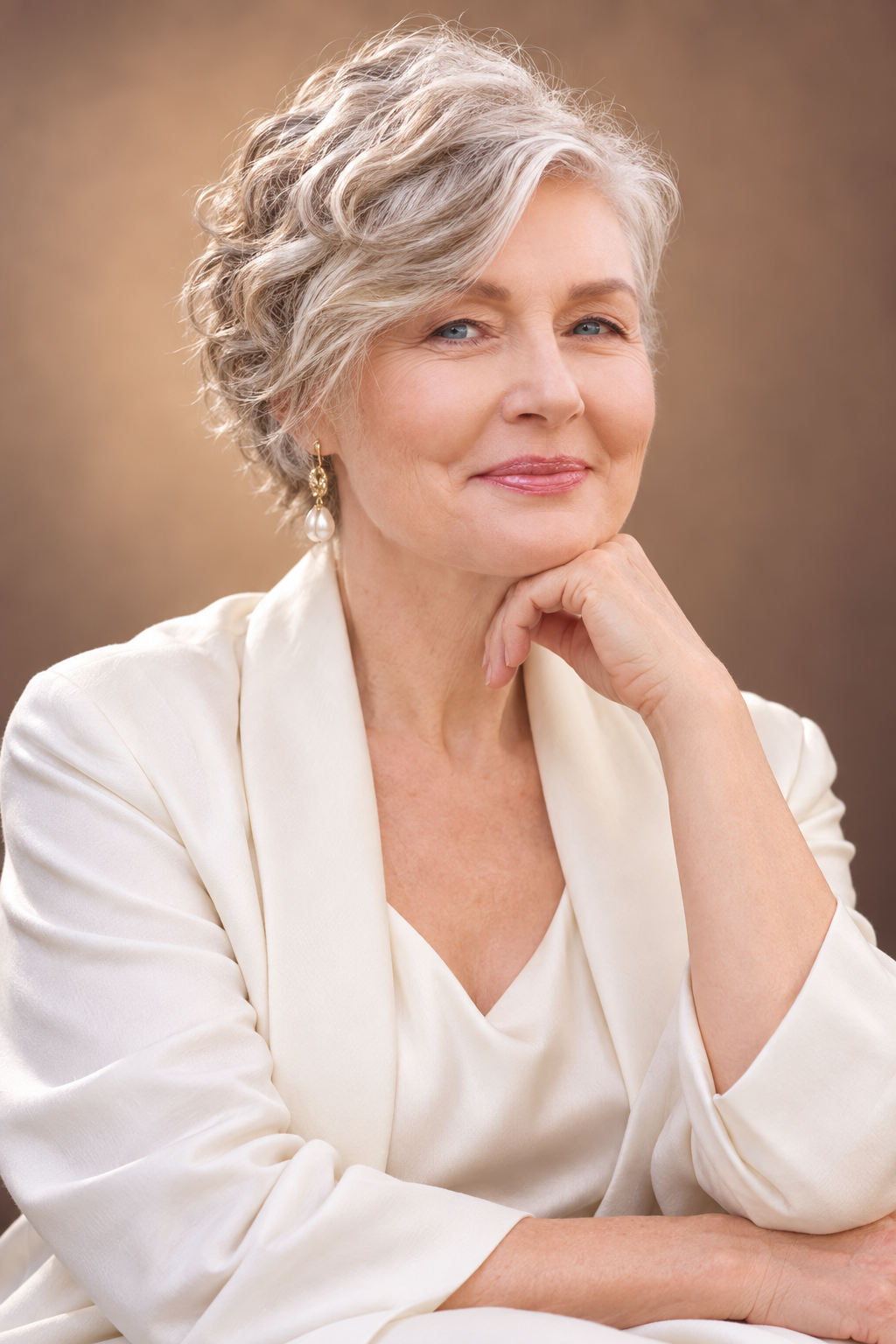hairstyles for women over 70: side-swept curls