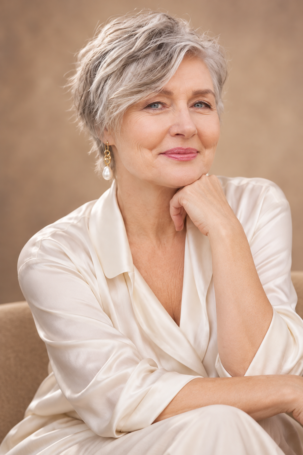 hairstyles for women over 70: gentle shag