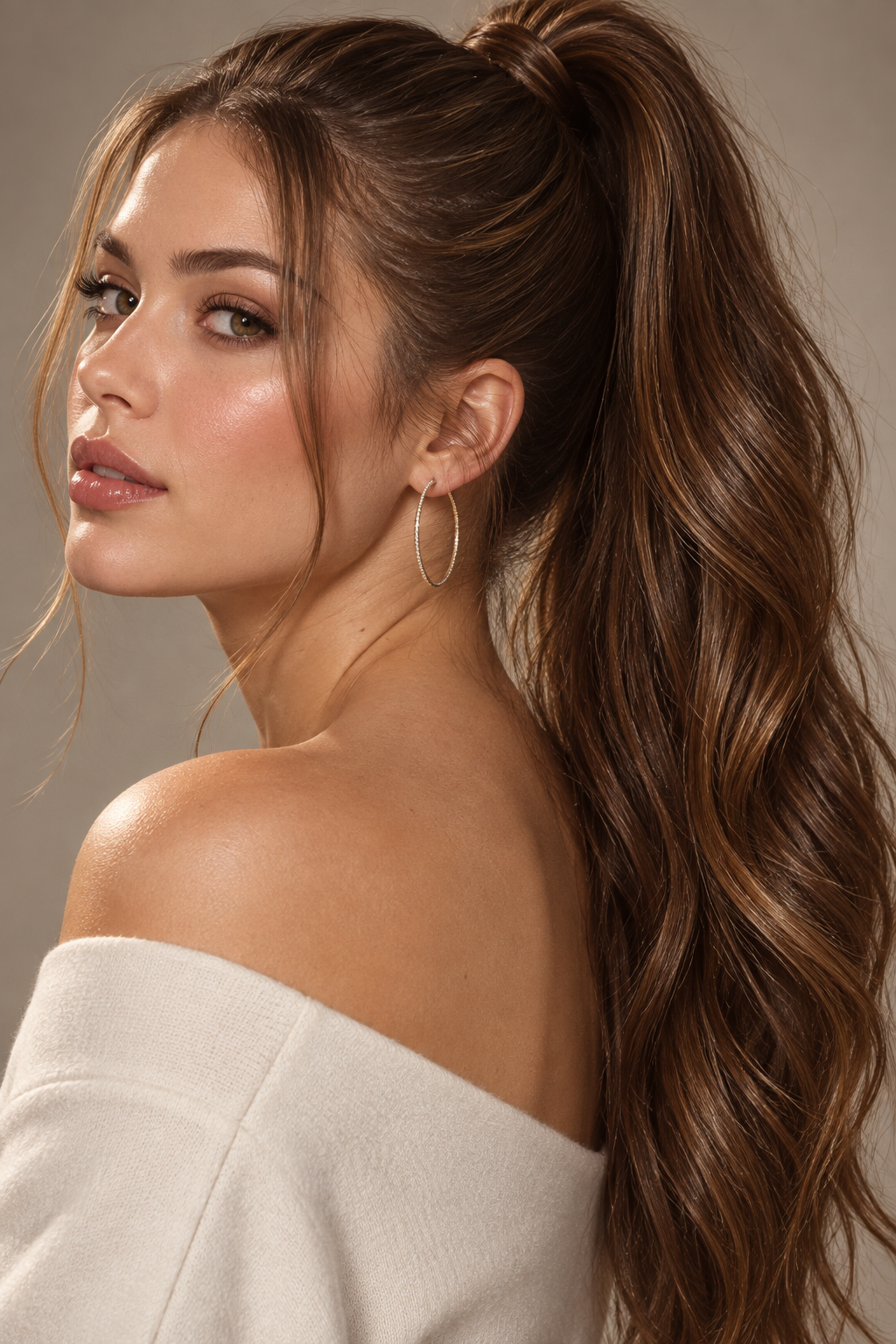 hairstyles for extensions: high sleek ponytail