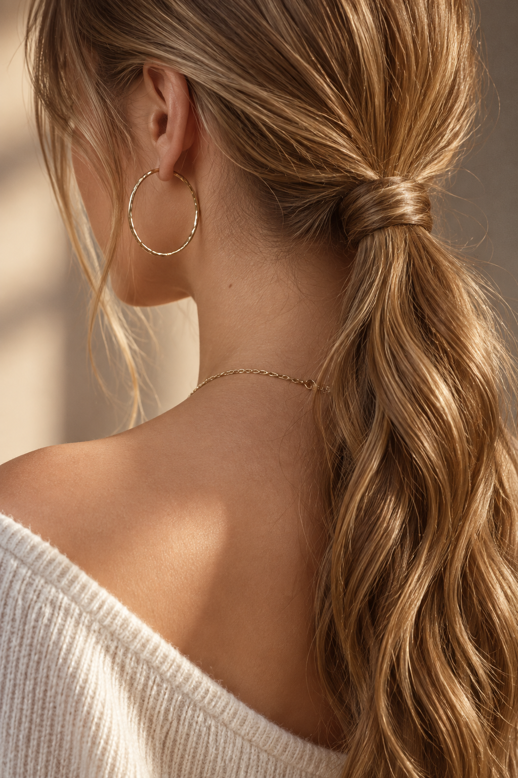 hairstyles for extensions: low wrapped ponytail