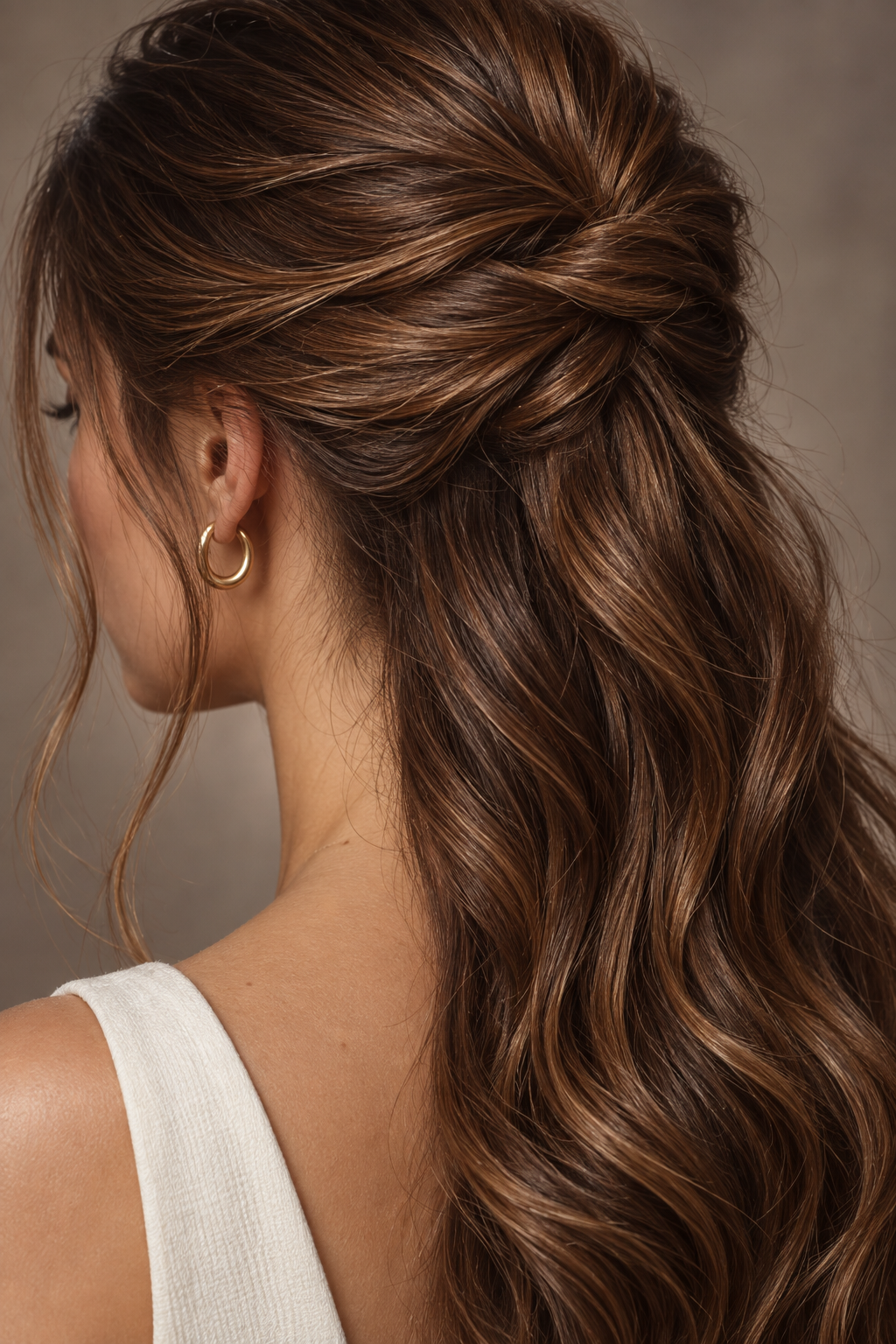 hairstyles for extensions: half-up crown