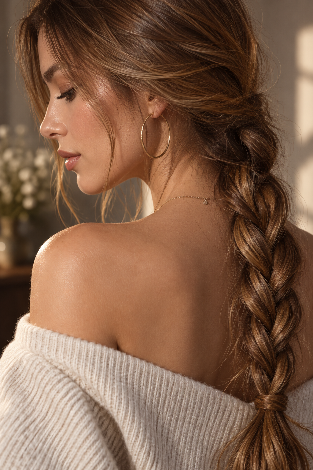 hairstyles for extensions: loose side braid