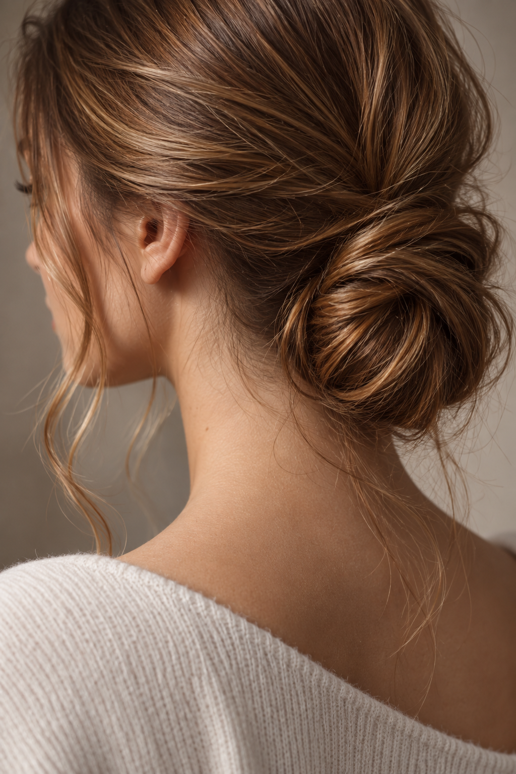 hairstyles for extensions: textured low bun