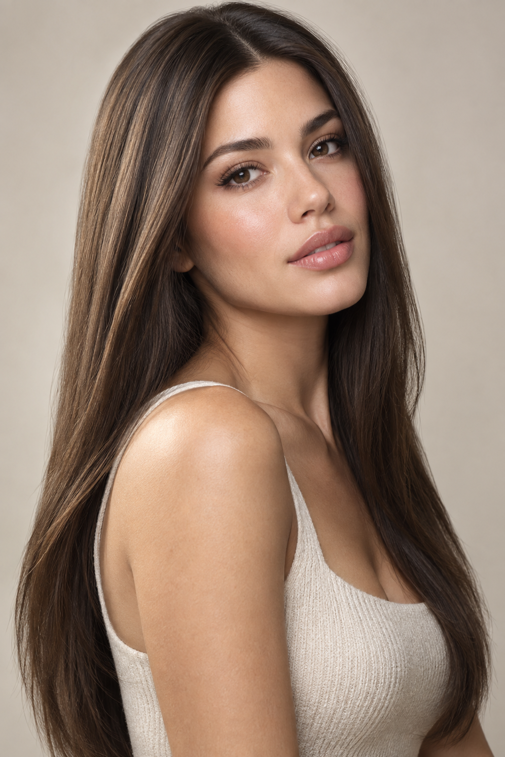 hairstyles for extensions: polished straight lengths