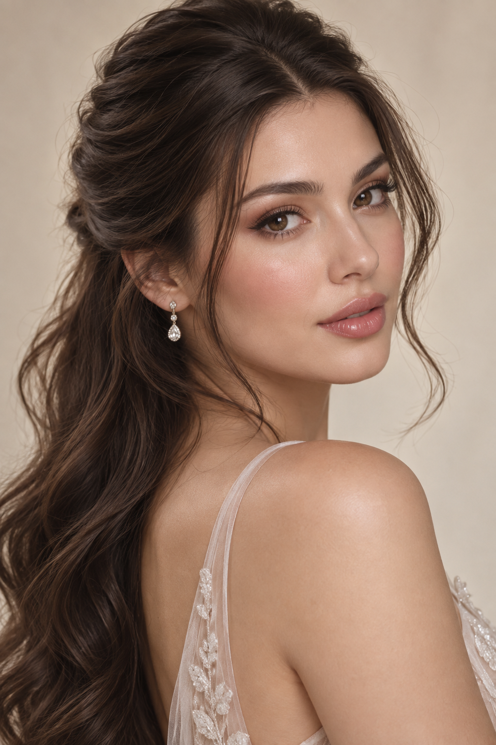 hairstyles for extensions: sleek half-up style