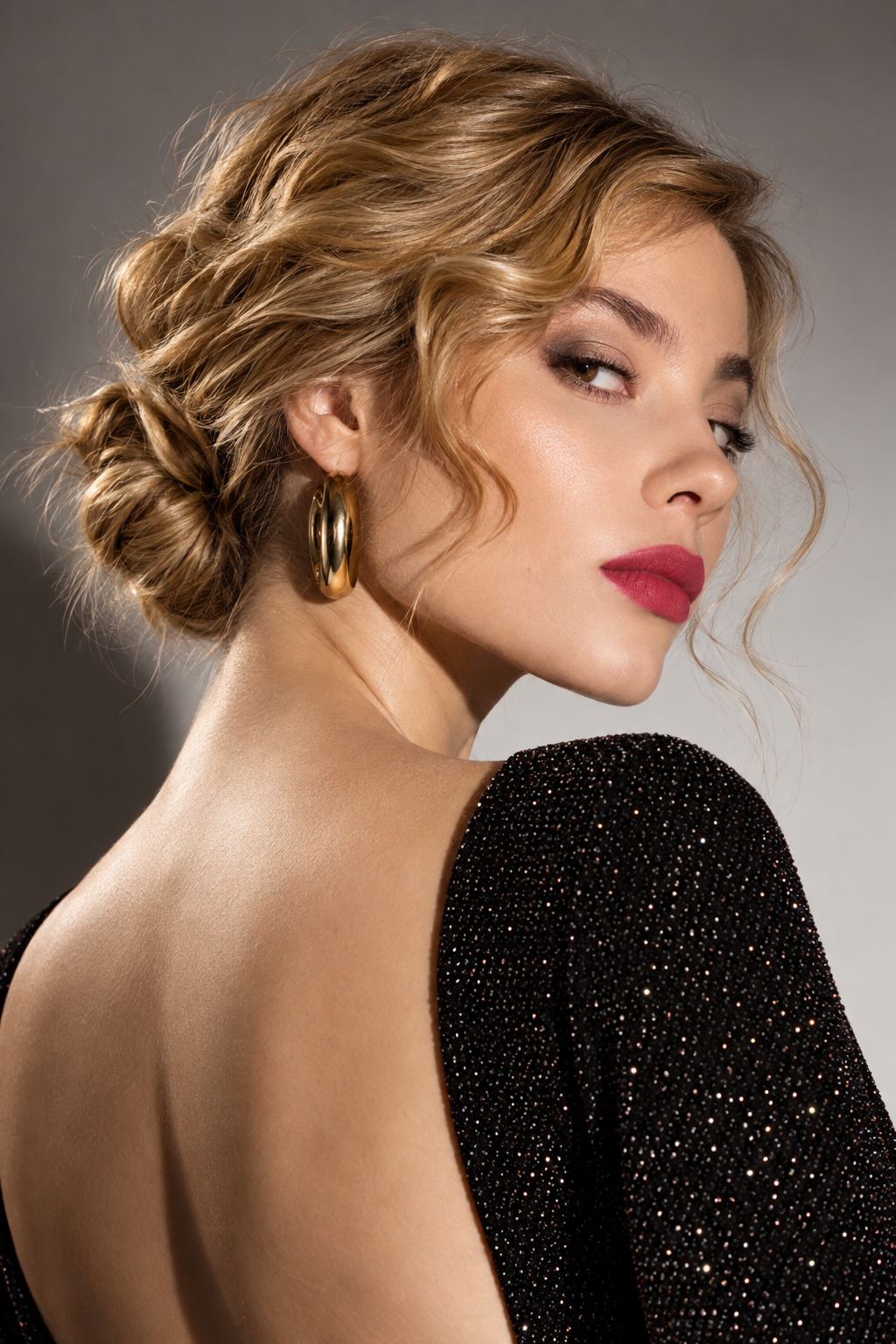 Low twisted mini updo