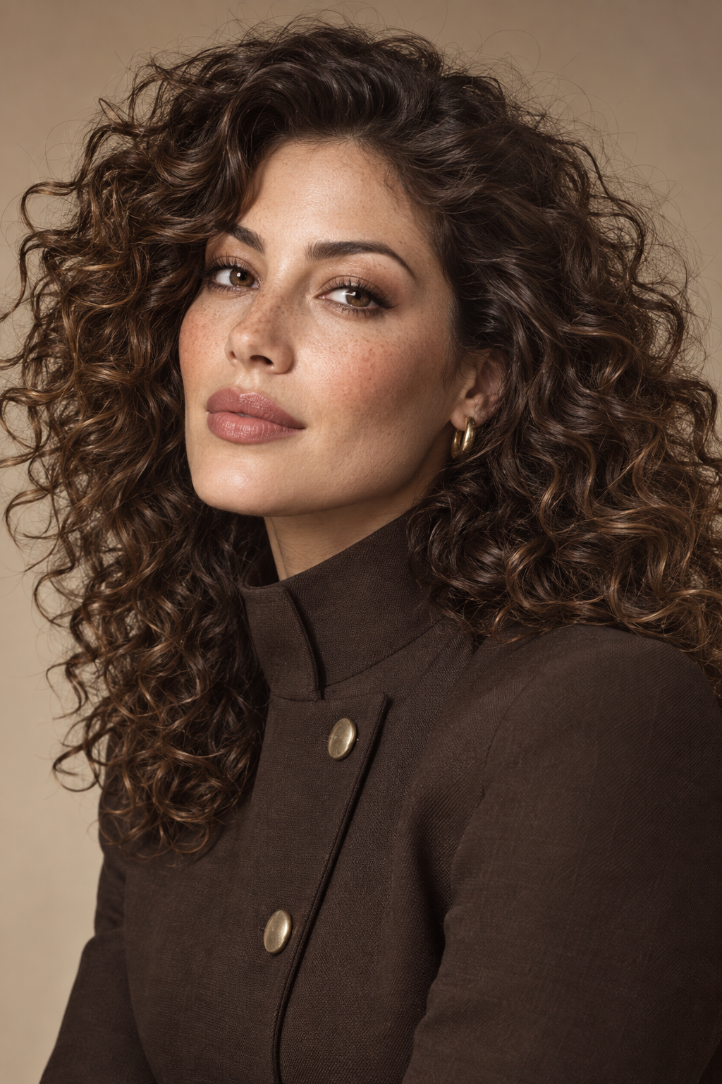 very layered medium length hairstyles: curly layered shape