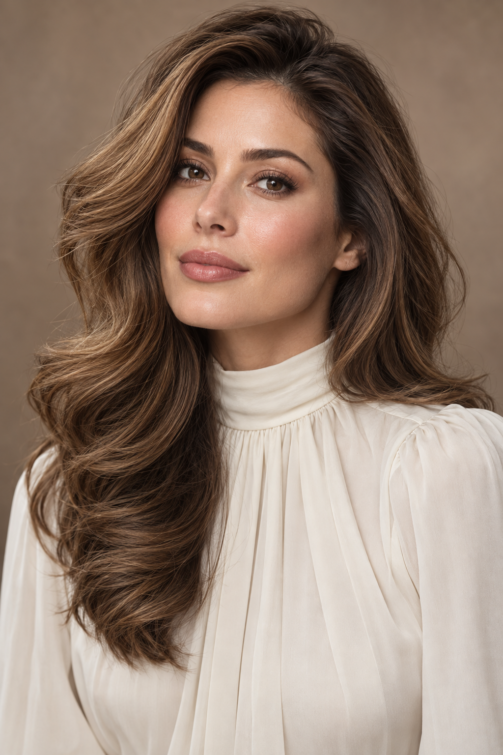 very layered medium length hairstyles: bouncy blowout layers
