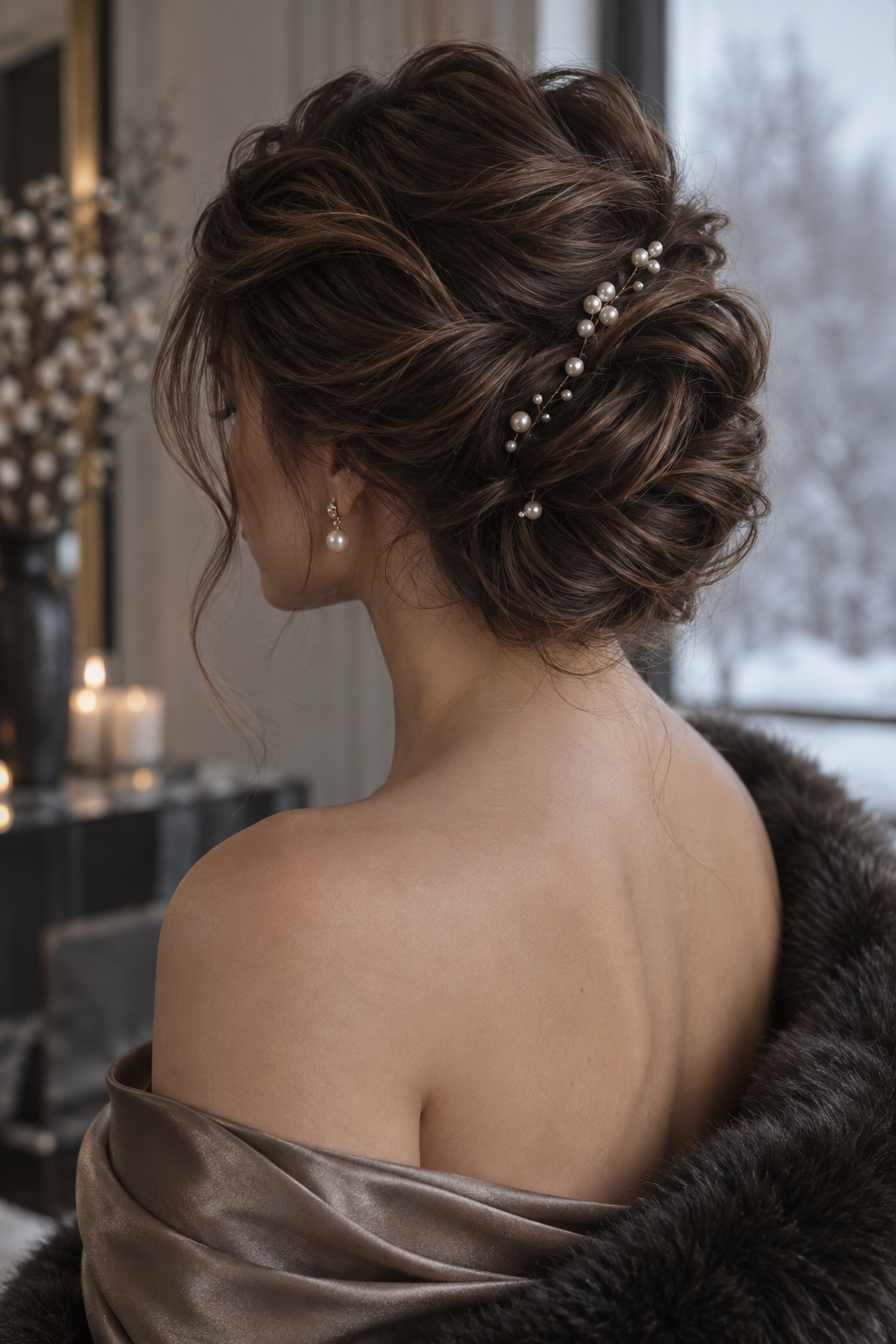 Velvet Ribbon Ponytail winter formal hairstyles