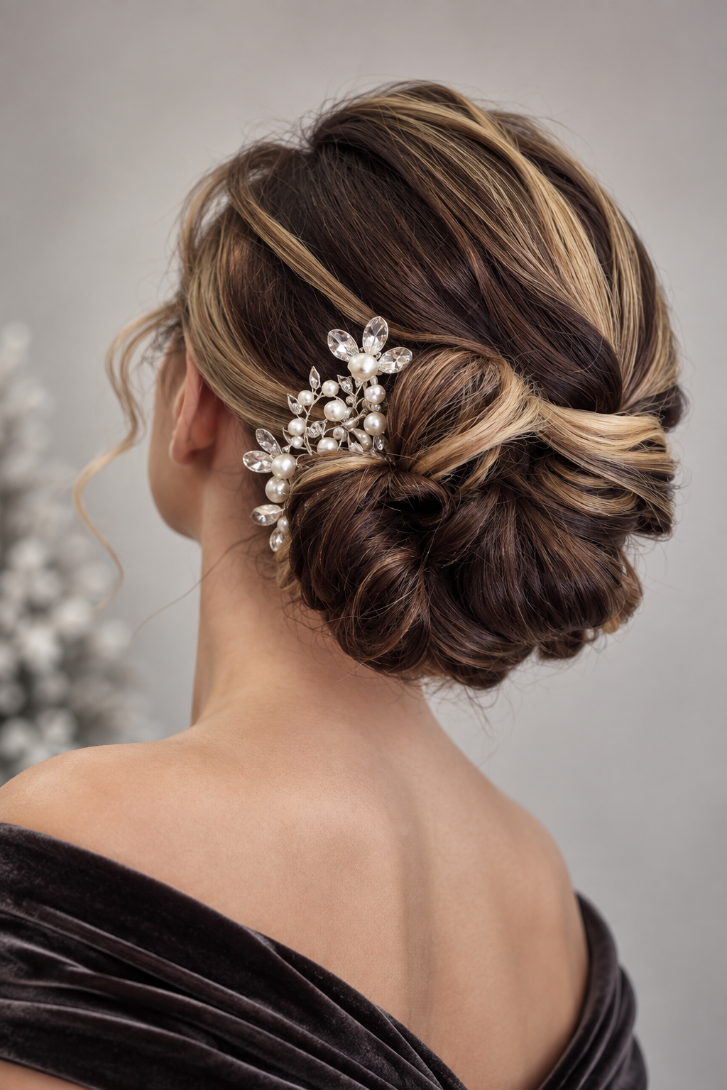 Sparkling Headband Waves winter formal hairstyles