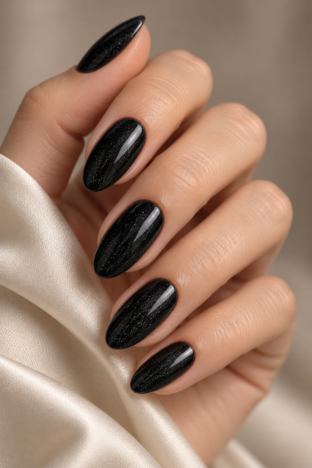 black nail ideas for mother of the groom: matte black coffin nails