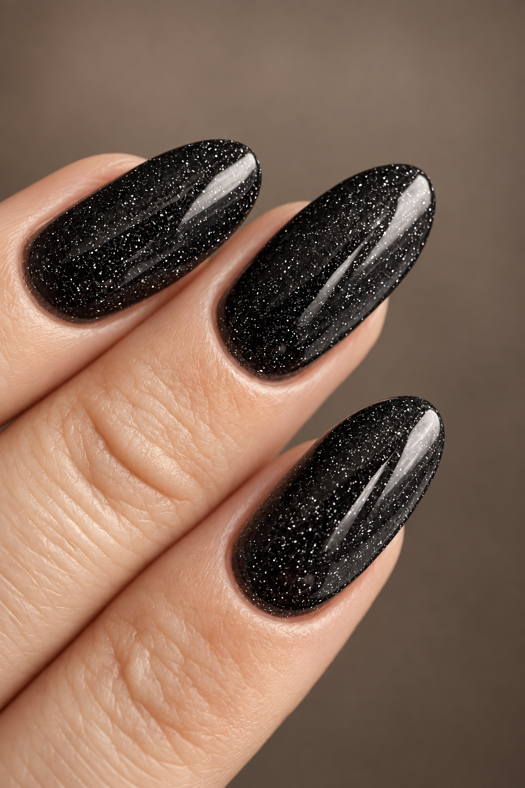 black nail ideas for mother of the groom: black bow accent