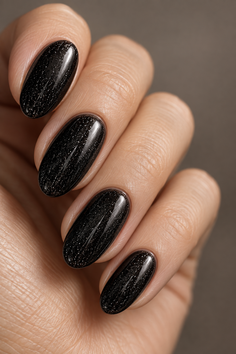 black nail ideas for mother of the groom featured manicure