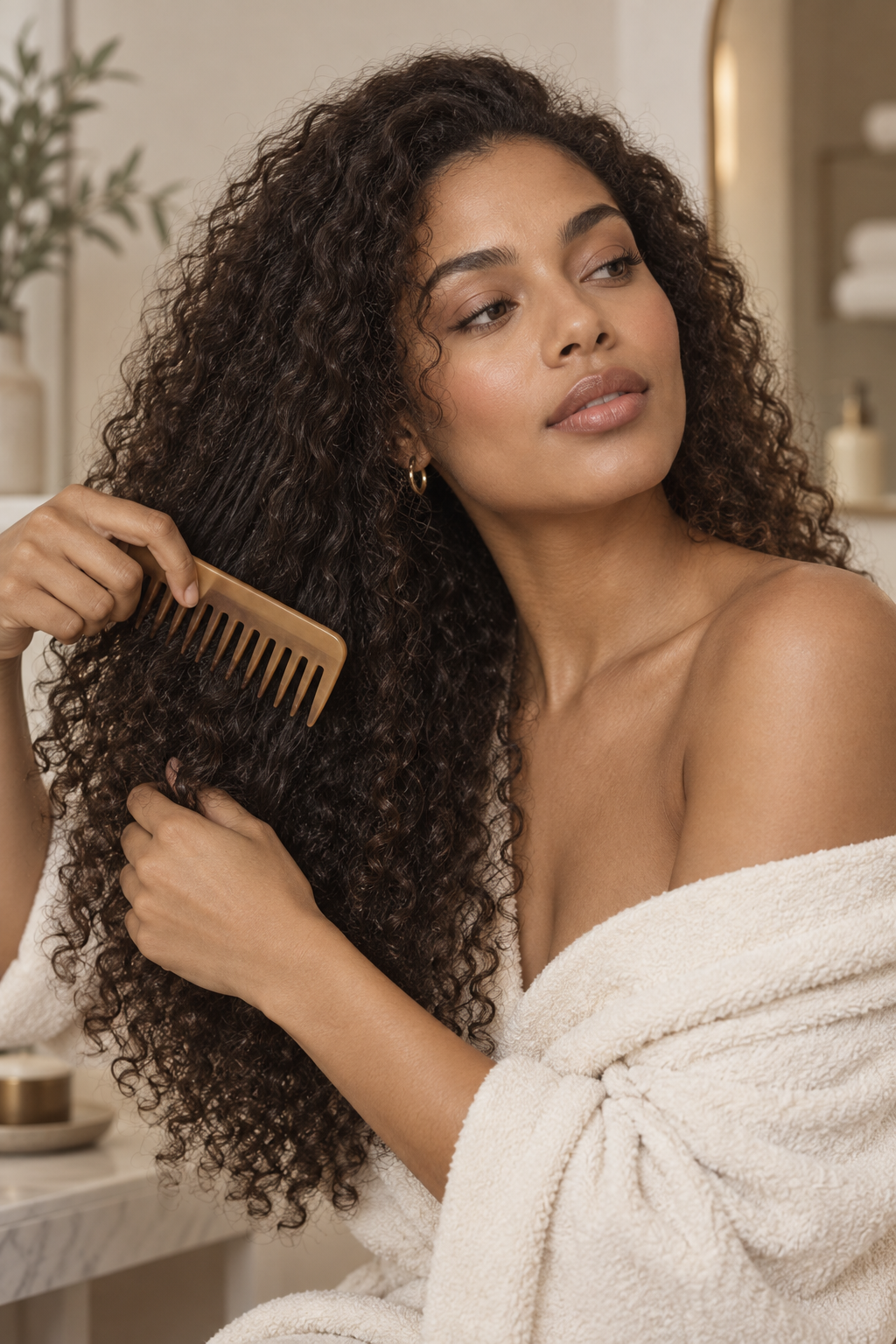hair care hacks: use a wide-tooth comb