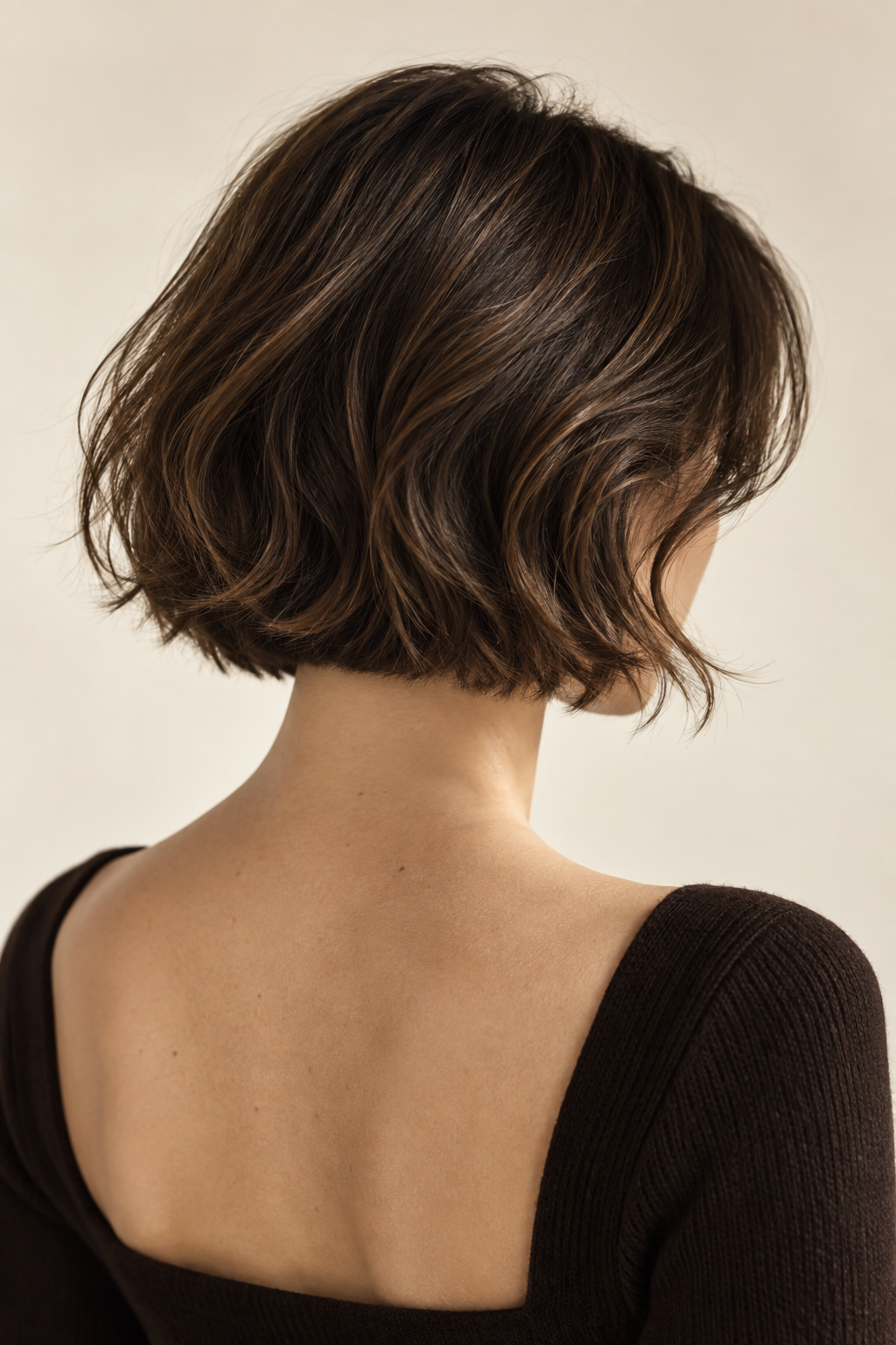 Soft layered French bob