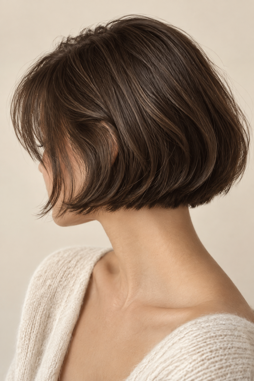 French bob with curtain bangs