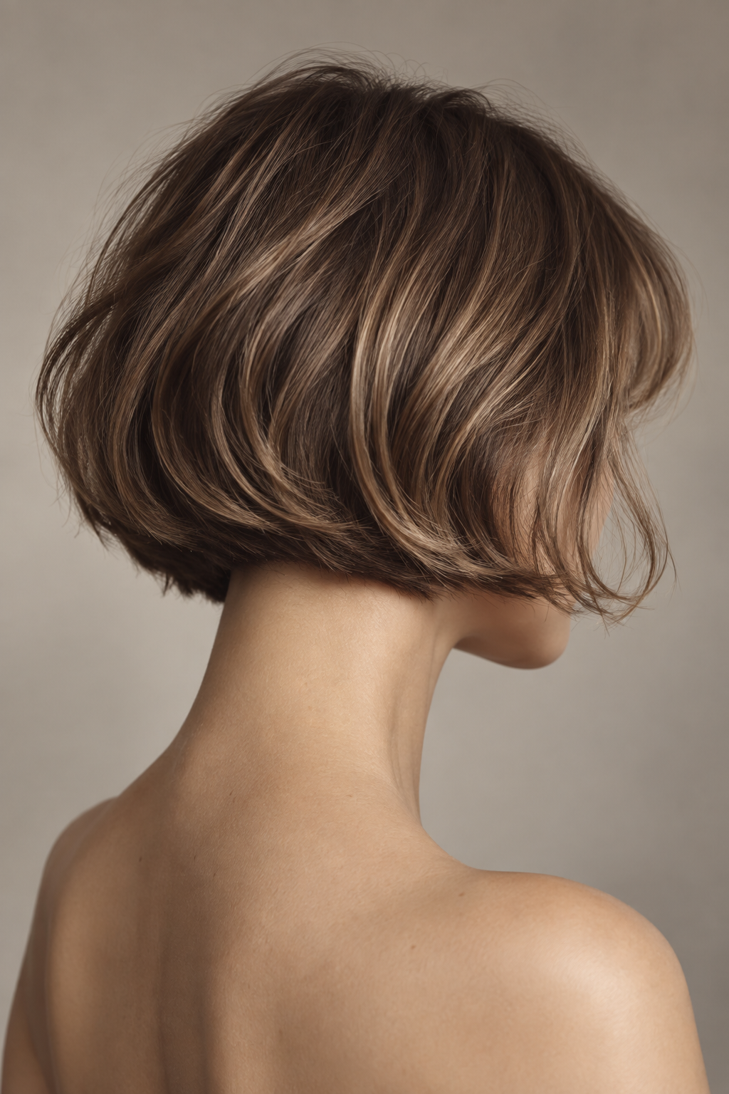 Blunt French bob with highlights