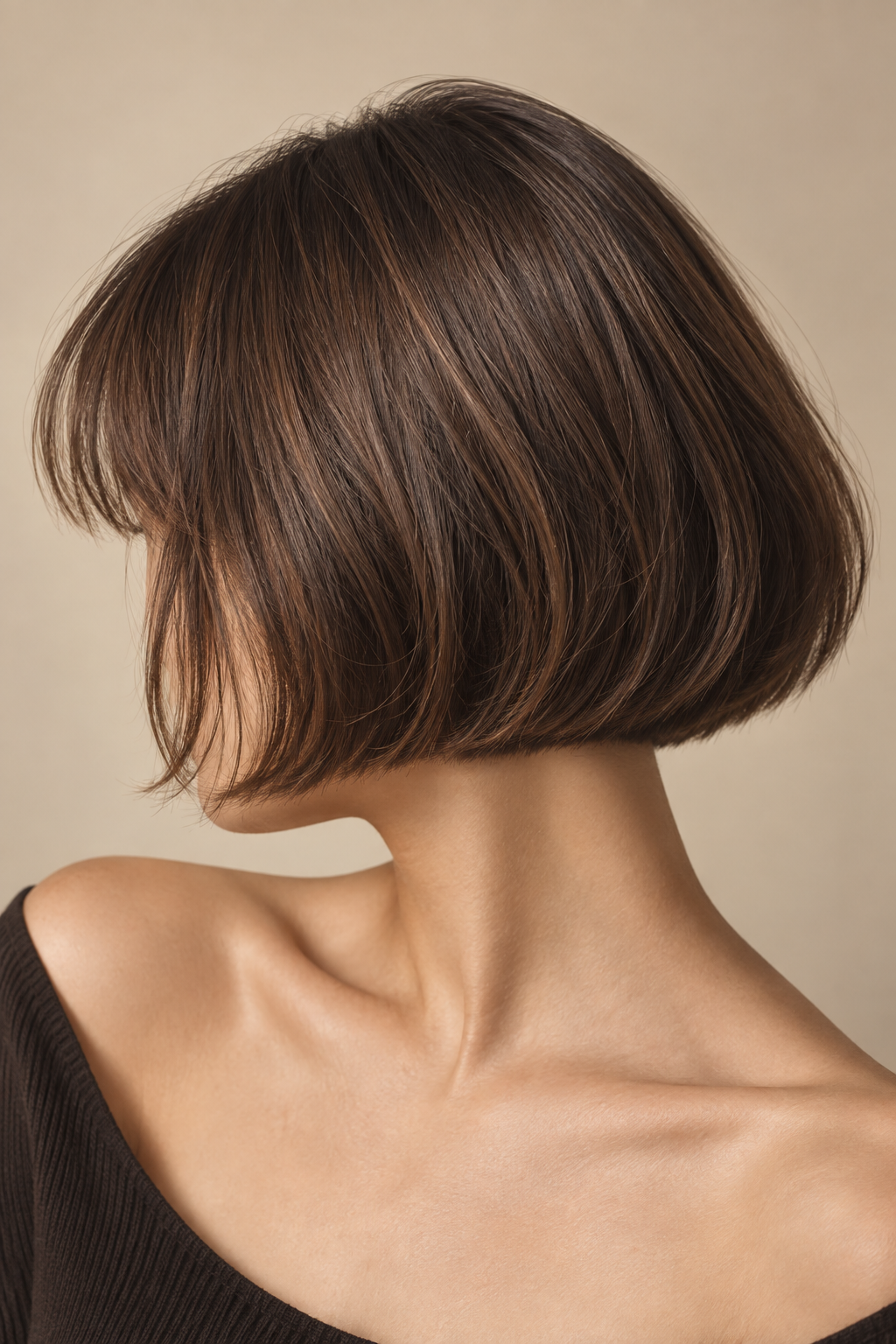 Wavy French bob with side part