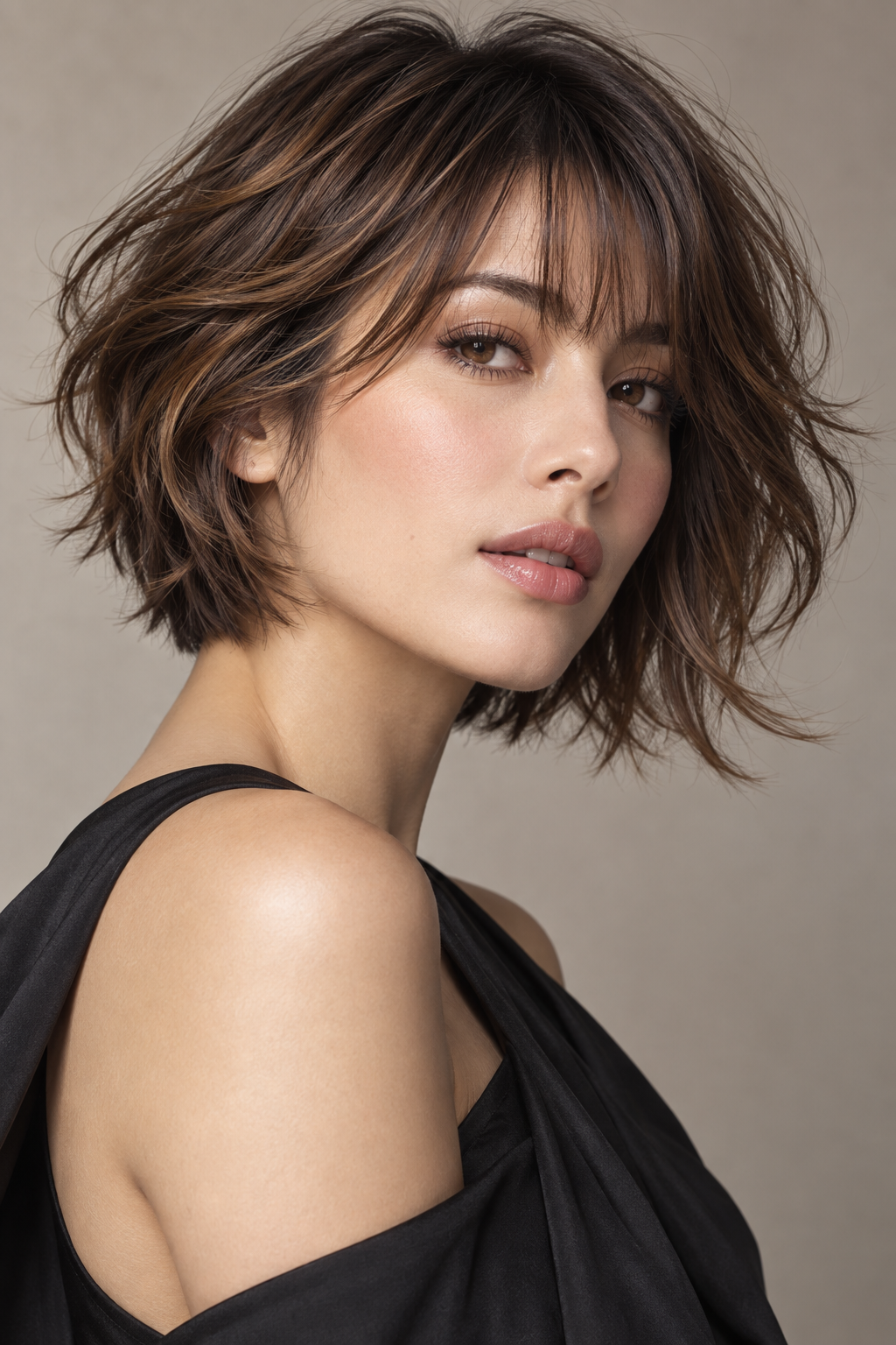layered movement bob with bangs