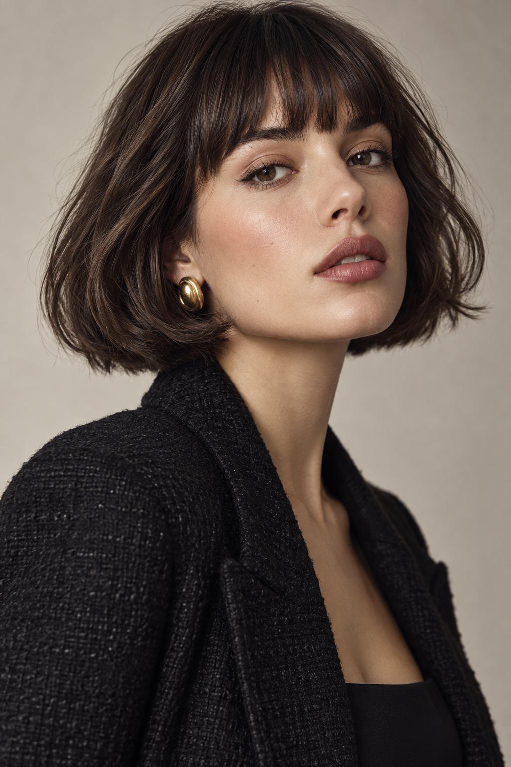 french-inspired bob with bangs