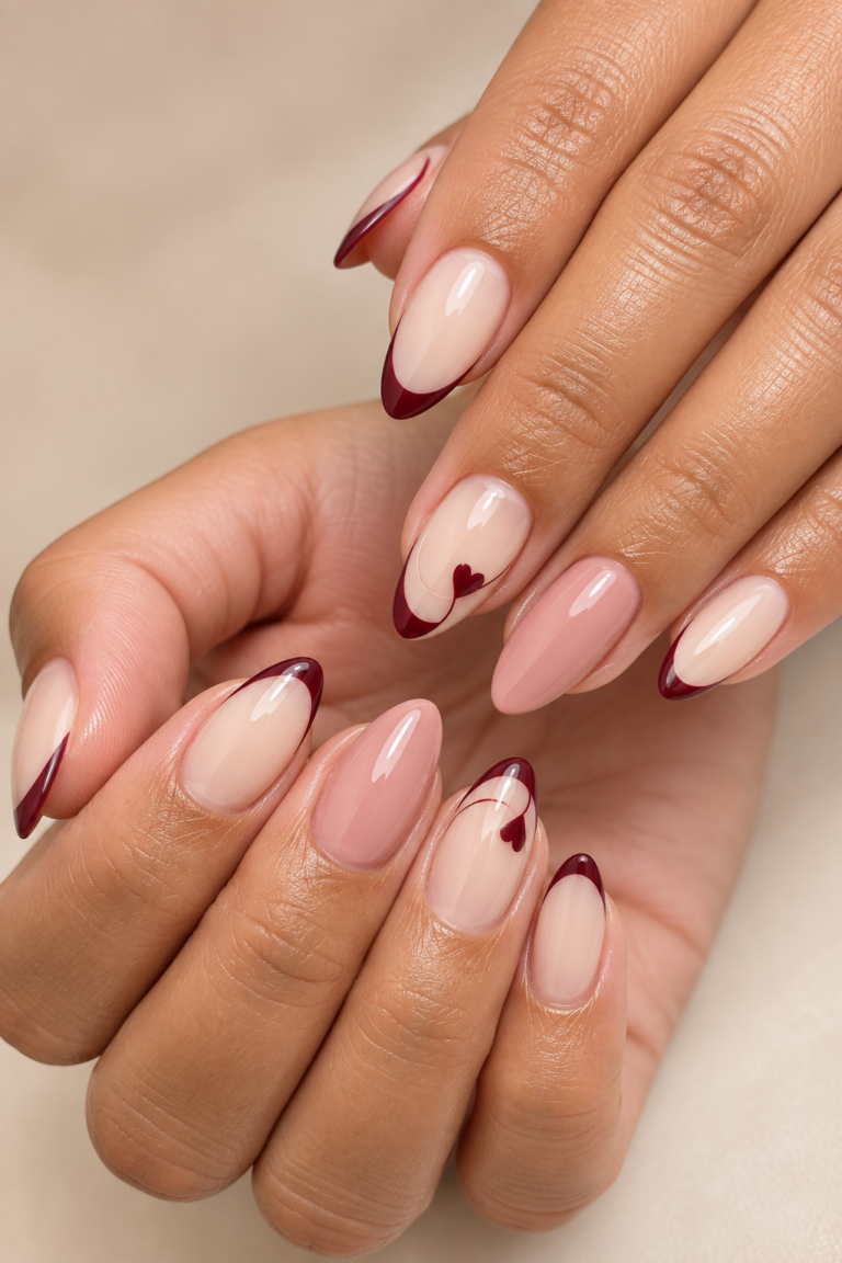Valentine’s nail ideas featured manicure